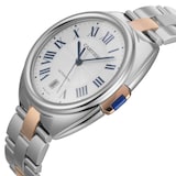 Pre-Owned Cartier Cle De 40mm Stainless Steel and Rose Gold