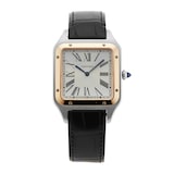 Pre-Owned Cartier Santos-Dumont 33.9MM Stainless Steel and Rose Gold W2SA0017