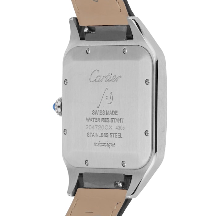 Pre-Owned Cartier Santos-Dumont 33.9MM Stainless Steel and Rose Gold W2SA0017