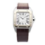 Pre-Owned Cartier Santos 100 XL 38mm Stainless Steel and Yellow Gold