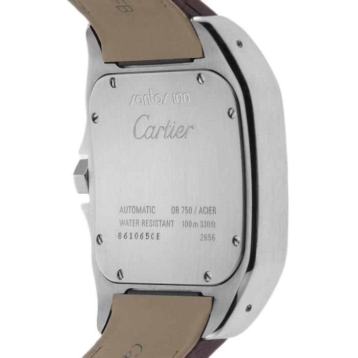 Pre-Owned Cartier Santos 100 XL 38mm Stainless Steel and Yellow Gold