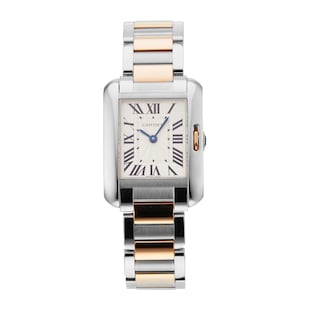 Pre-Owned Cartier Tank Anglaise 23mm Stainless Steel and Rose Gold