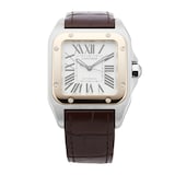 Pre-Owned Cartier Santos 100 33mm Stainless Steel and Rose Gold