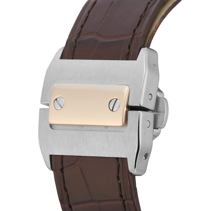 Pre-Owned Cartier Santos 100 33mm Stainless Steel and Rose Gold