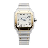 Pre-Owned Cartier Santos De 39.8mm Stainless Steel and Yellow Gold