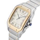 Pre-Owned Cartier Santos De 39.8mm Stainless Steel and Yellow Gold