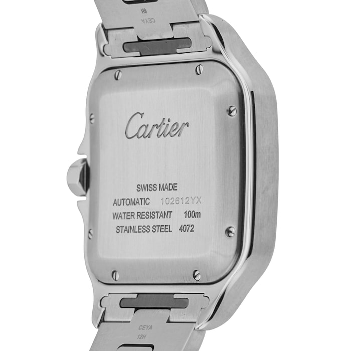Pre-Owned Cartier Santos De 39.8mm Stainless Steel and Yellow Gold