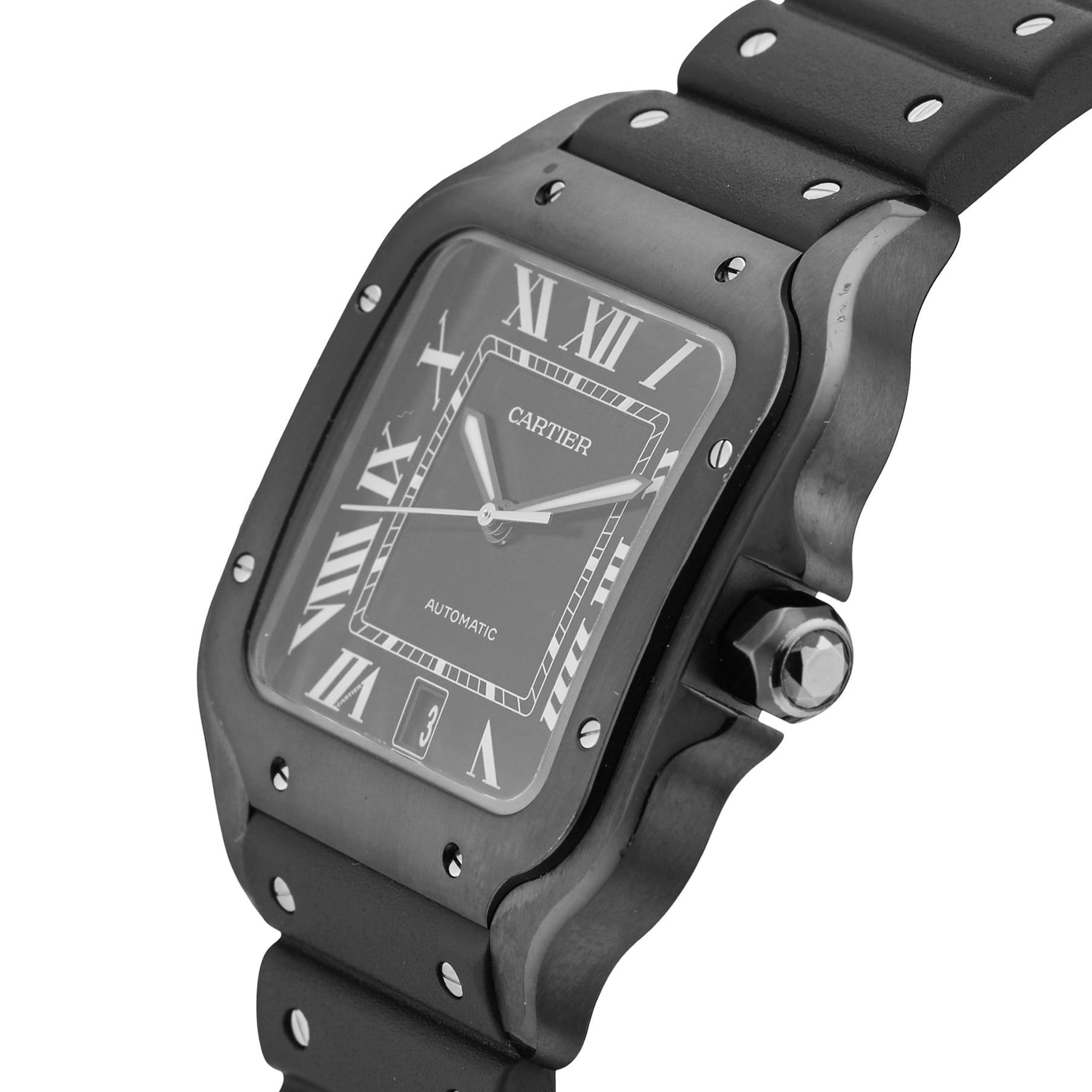 Pre-Owned Cartier Santos De 39.8MM Stainless Steel