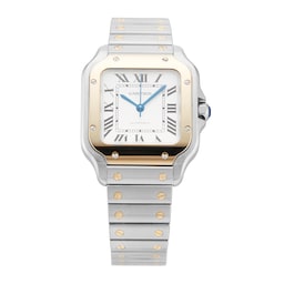 406300688490 - Santos de 35.1MM Stainless Steel and Yellow Gold