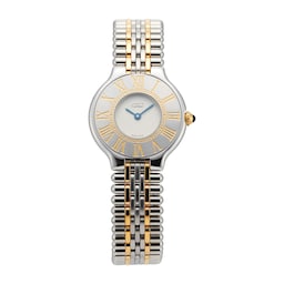 406300702490 - 21 Must De 28mm Stainless Steel and Yellow Gold