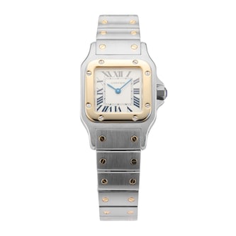 Pre-Owned Cartier Santos De Galbee 24mm Stainless Steel Pre-Owned Cartier Santos De Galbee 24mm Stainless Steel