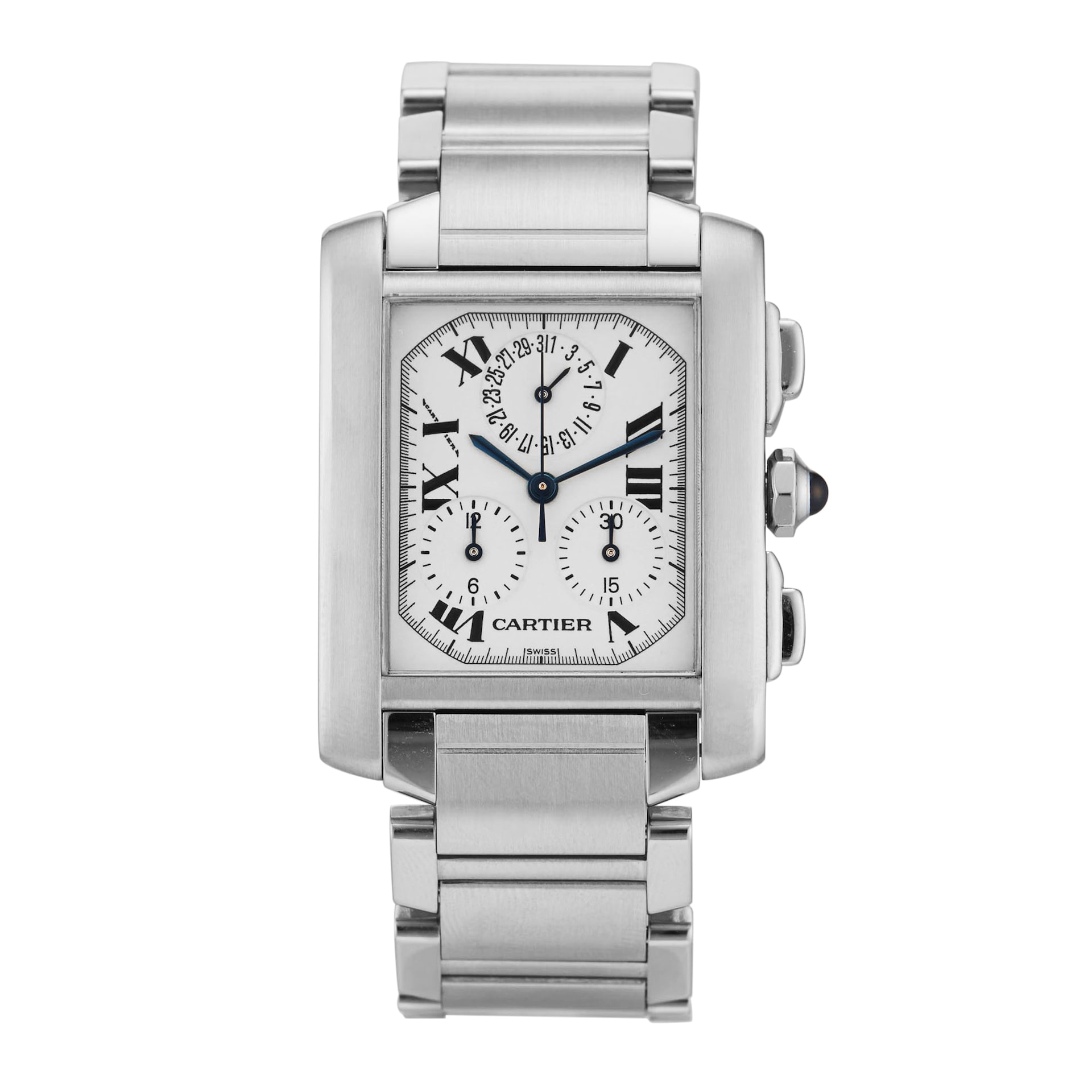 Pre-Owned Cartier Tank Francaise Chronoflex 28mm Stainless Steel