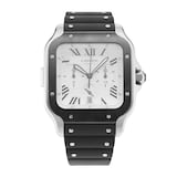 Pre-Owned Cartier Santos De Chronograph 43.3MM Stainless Steel