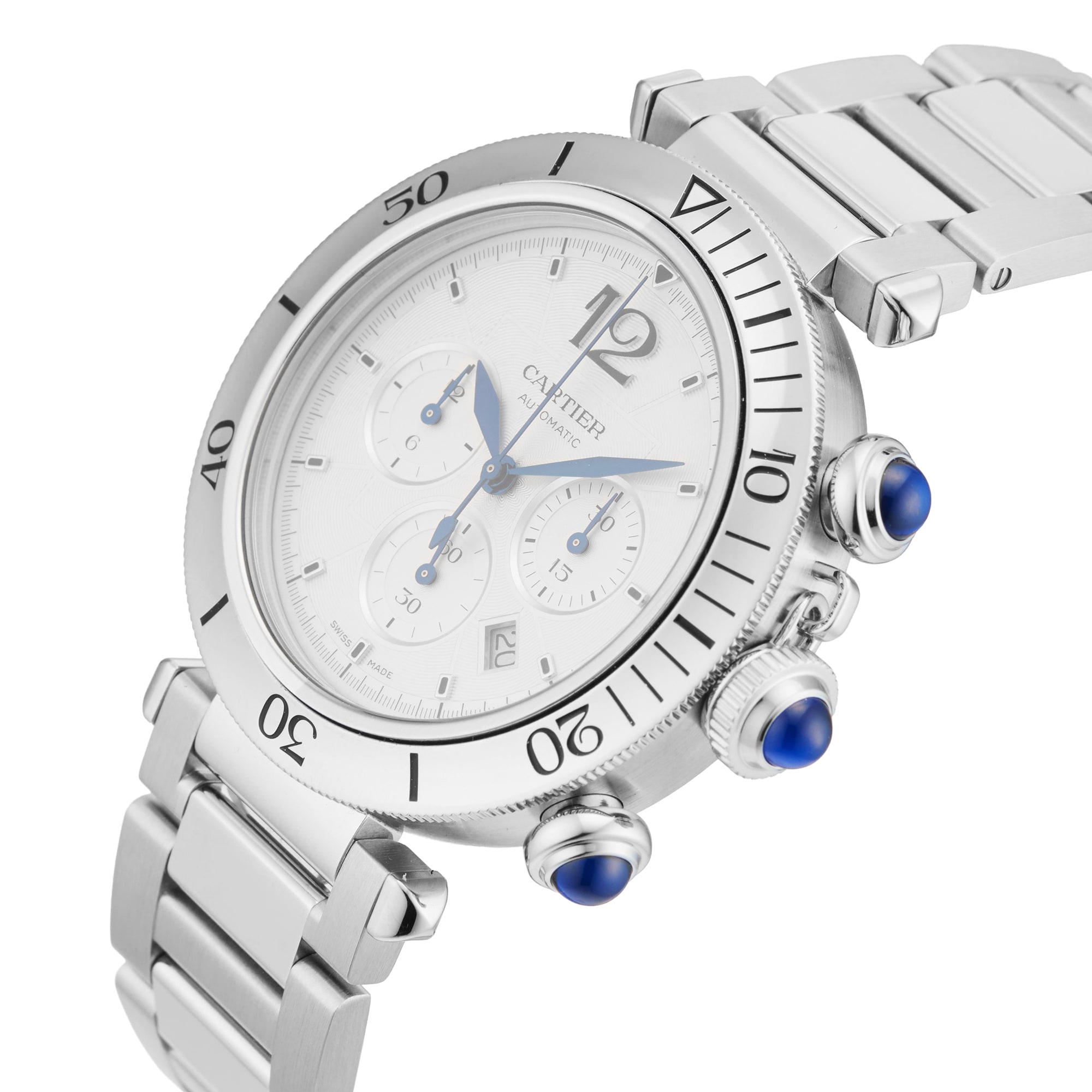 Pre-Owned Cartier Pasha De 41mm Stainless Steel Pre-Owned Cartier Pasha De 41mm Stainless Steel