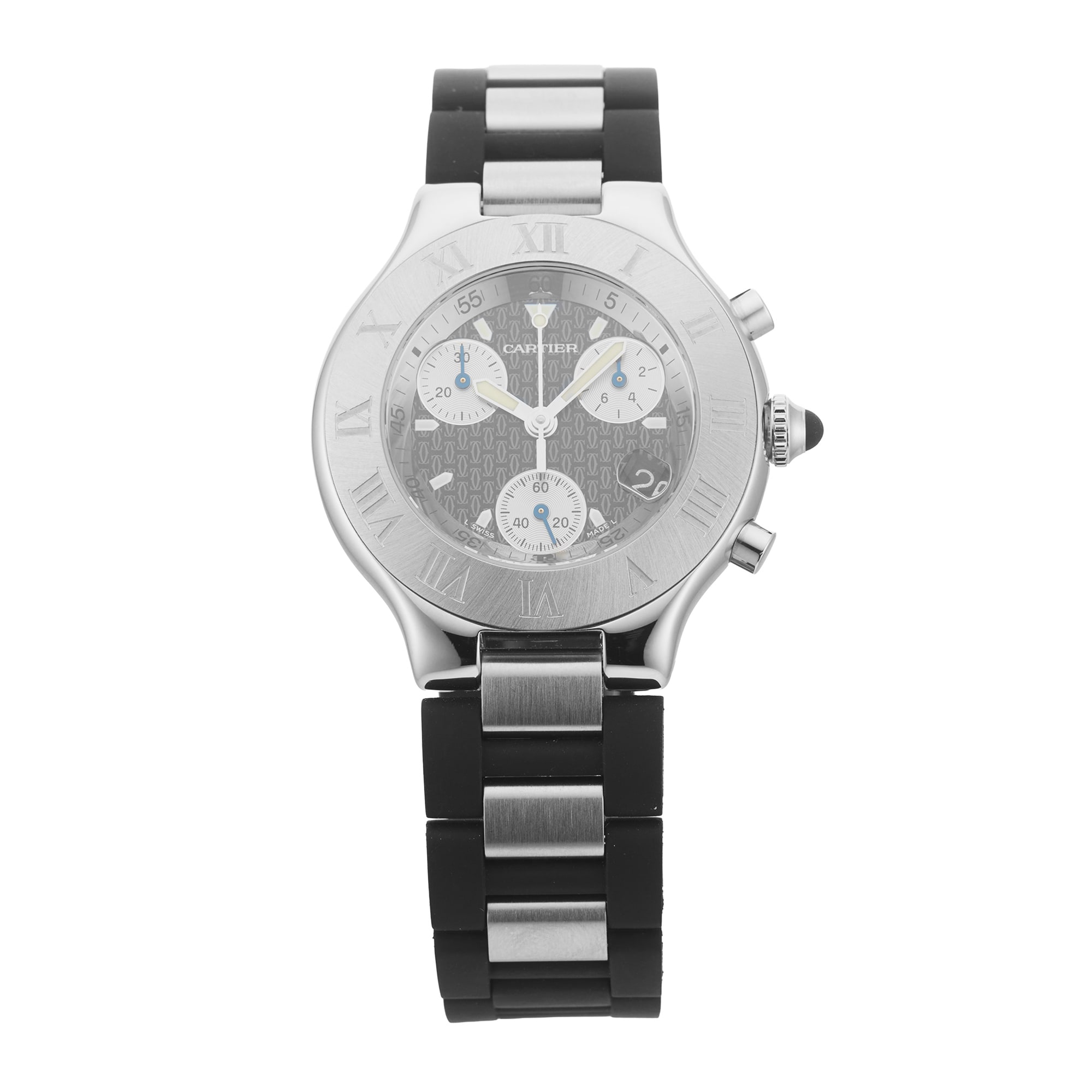 Pre-Owned Cartier Must 21 Chronograph 38mm Stainless Steel Pre-Owned Cartier Must 21 Chronograph 38mm Stainless Steel
