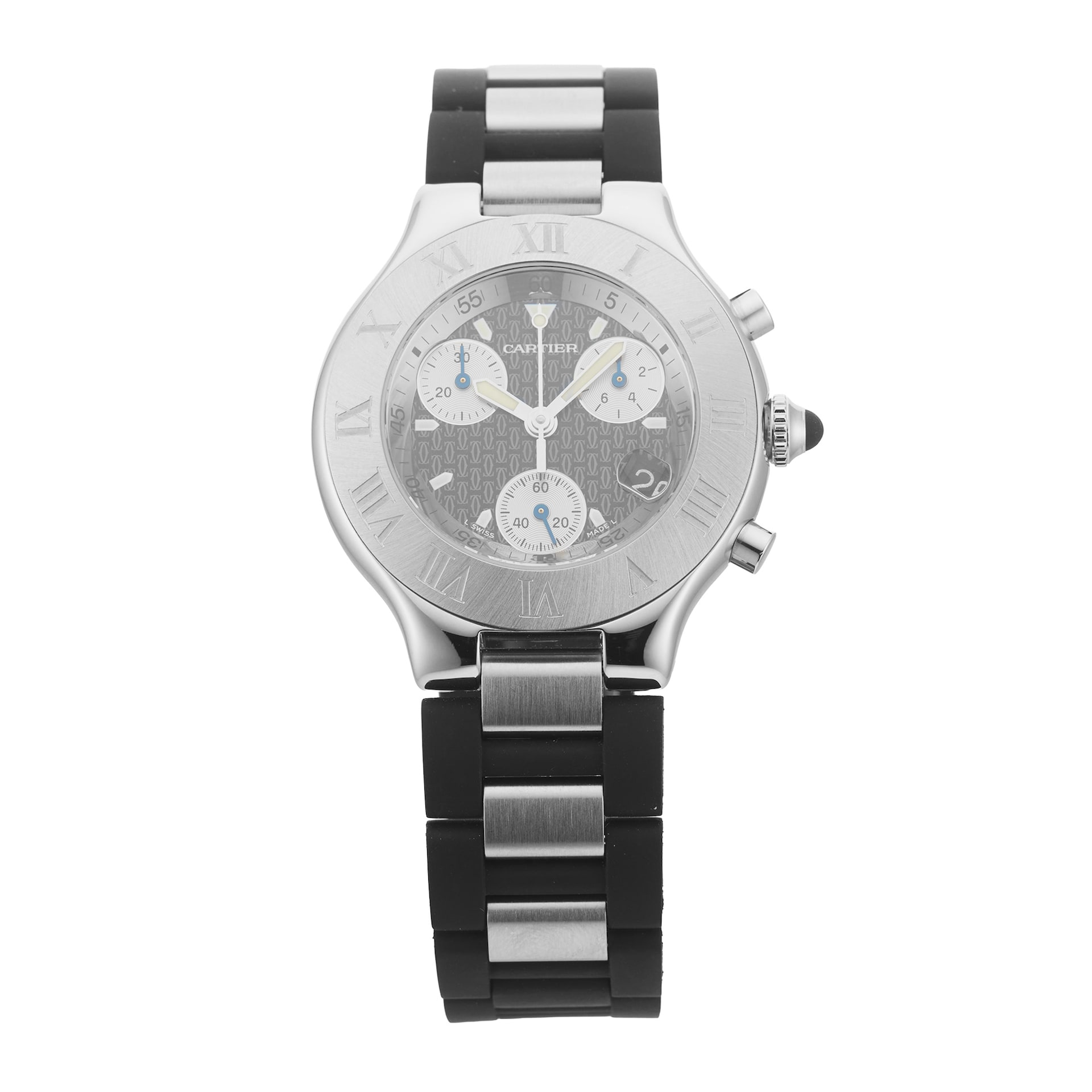 Pre-Owned Cartier Must 21 Chronograph 38mm Stainless Steel Pre-Owned Cartier Must 21 Chronograph 38mm Stainless Steel