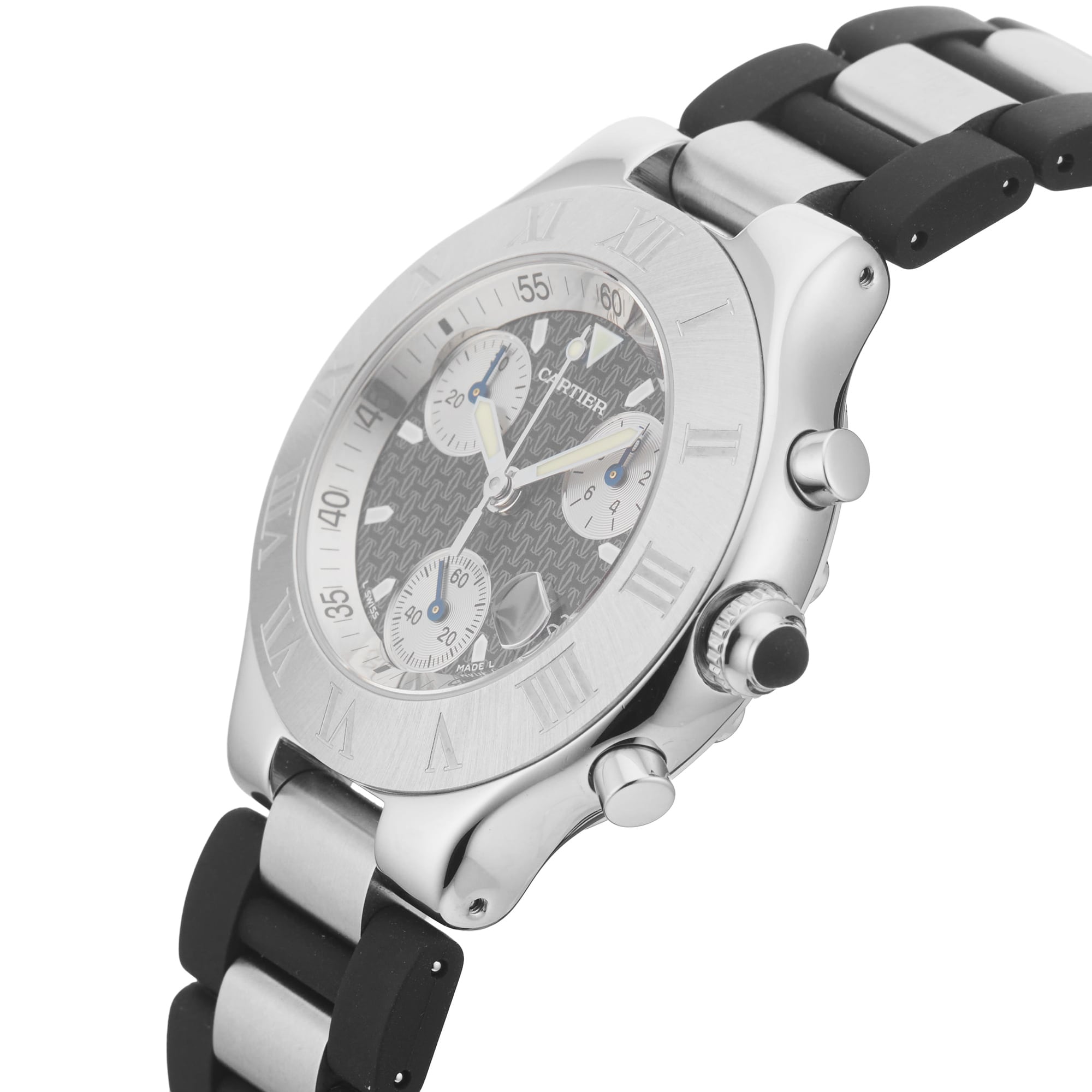 Pre-Owned Cartier Must 21 Chronograph 38mm Stainless Steel Pre-Owned Cartier Must 21 Chronograph 38mm Stainless Steel