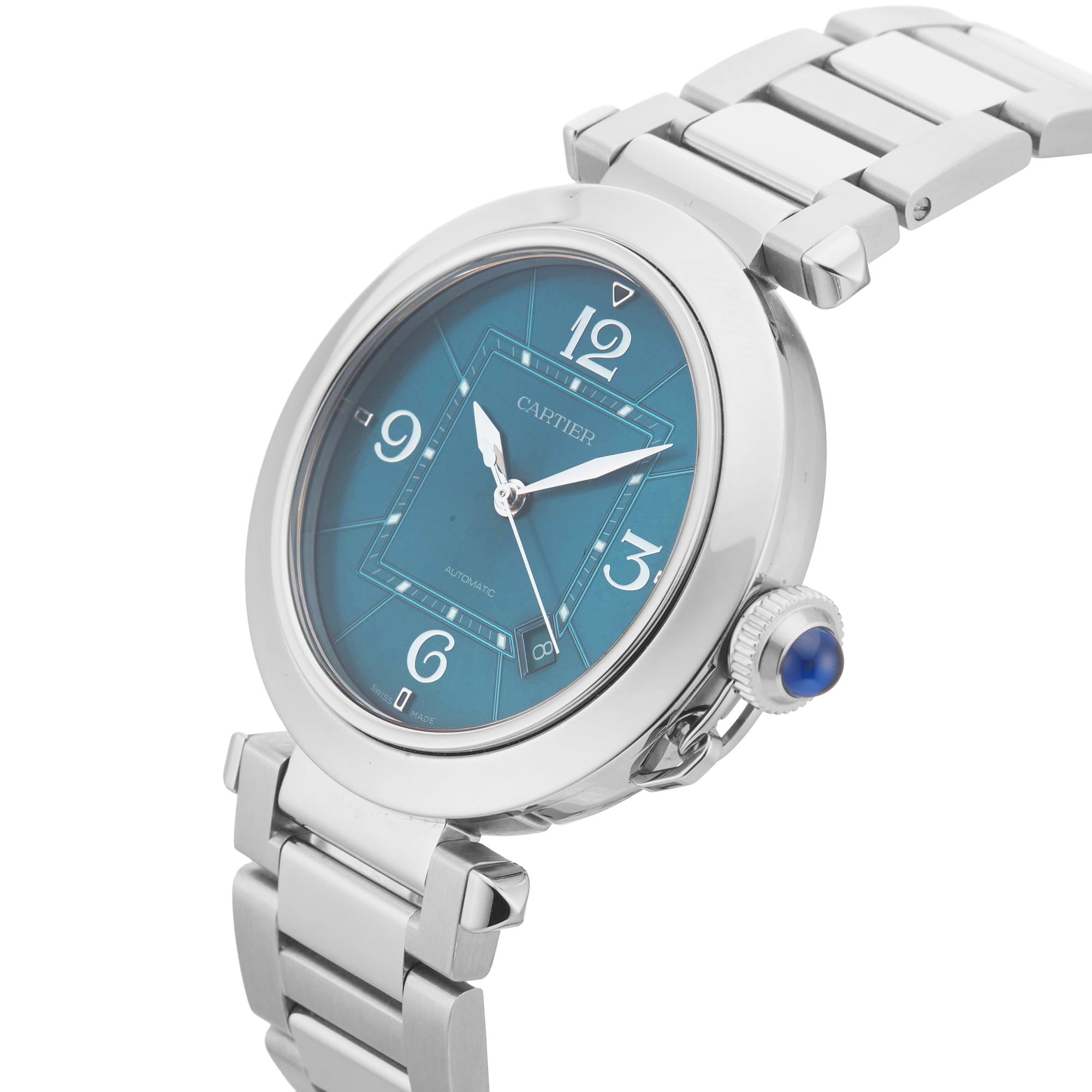 Pre-Owned Cartier Pre-Owned Cartier Pasha De 41mm Stainless Steel WSPA0038 Pre-Owned Cartier Pre-Owned Cartier Pasha De 41mm Stainless Steel WSPA0038