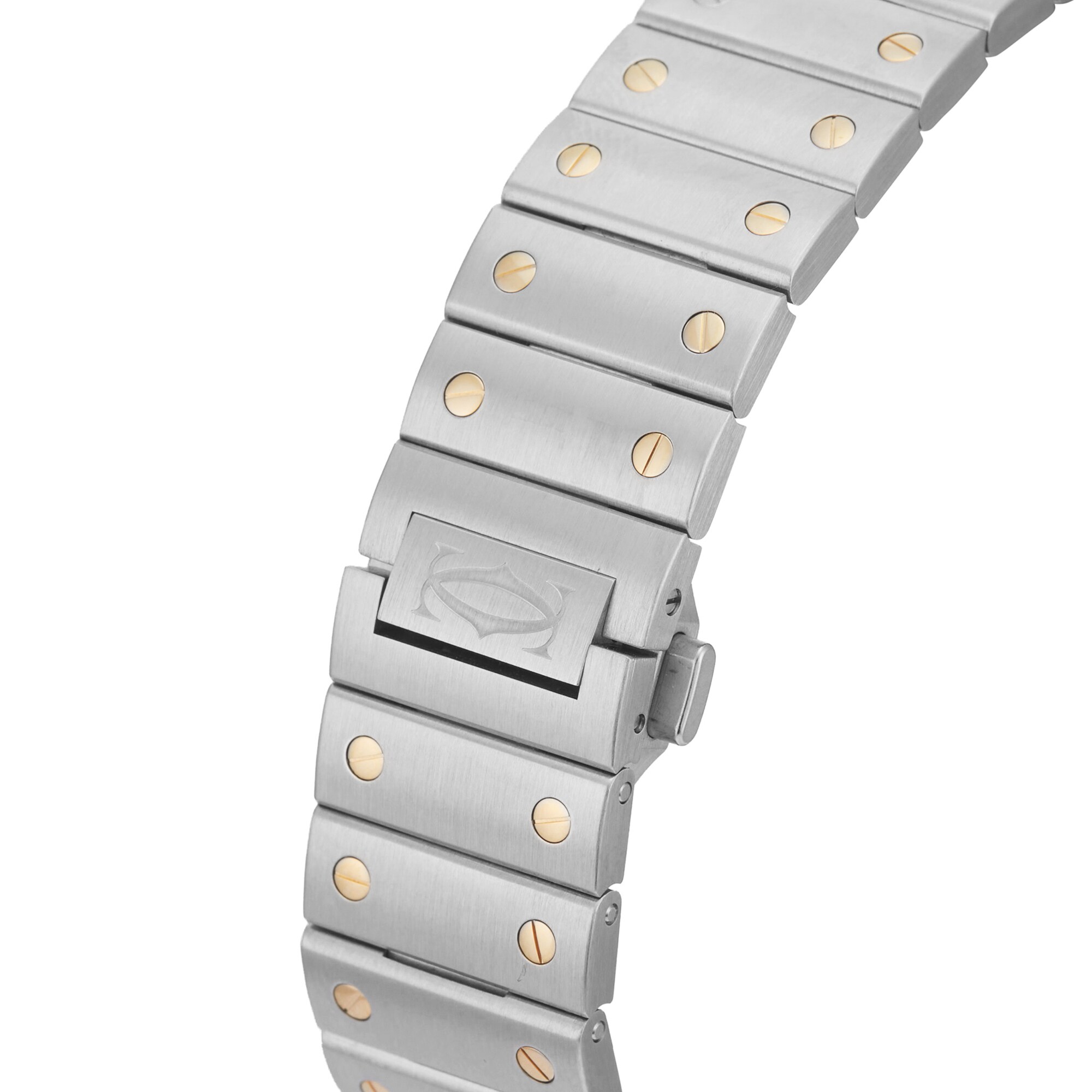 Pre-Owned Cartier Santos De 39.8mm Stainless Steel and Yellow Gold