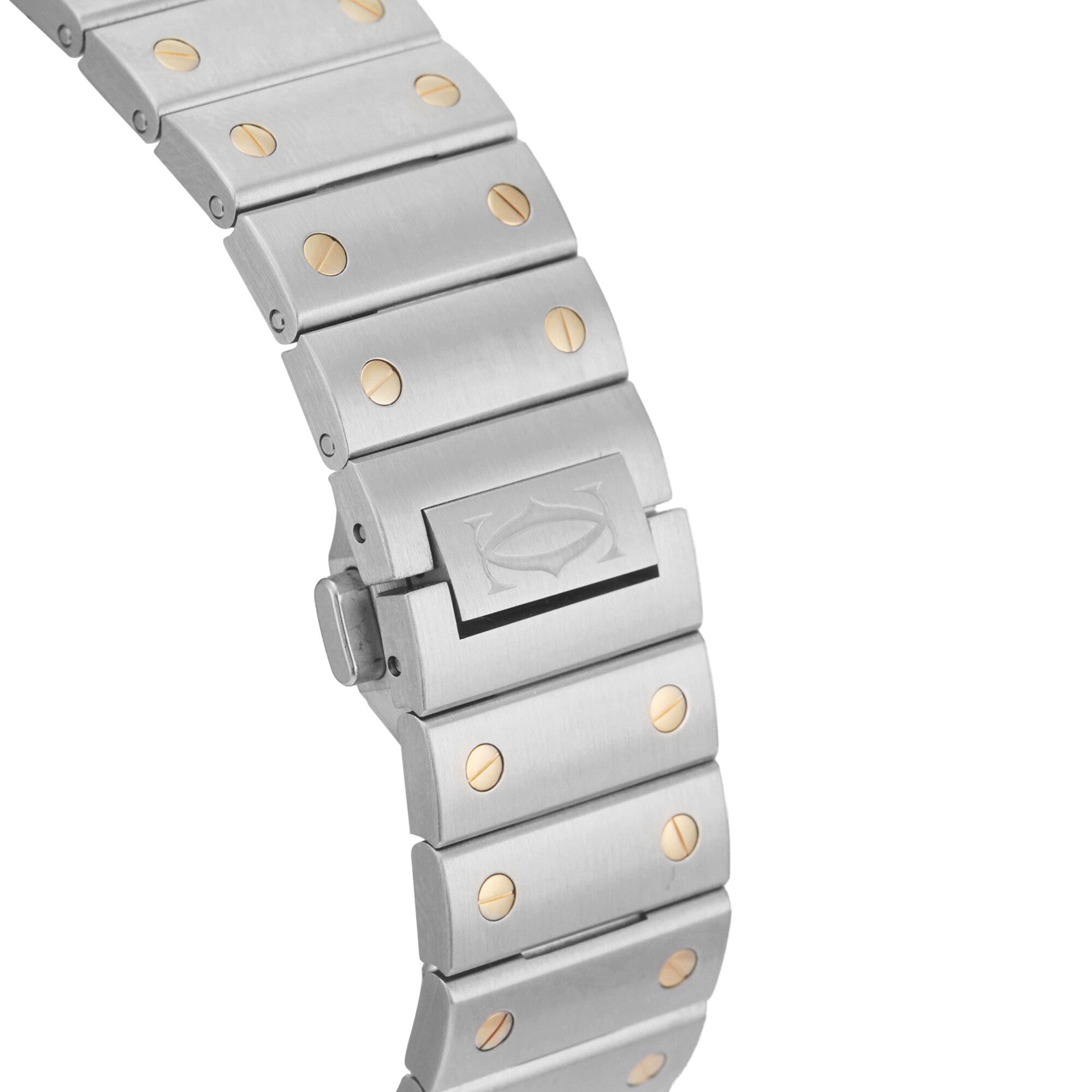 Pre-Owned Cartier Santos De 39.8mm Stainless Steel and Yellow Gold