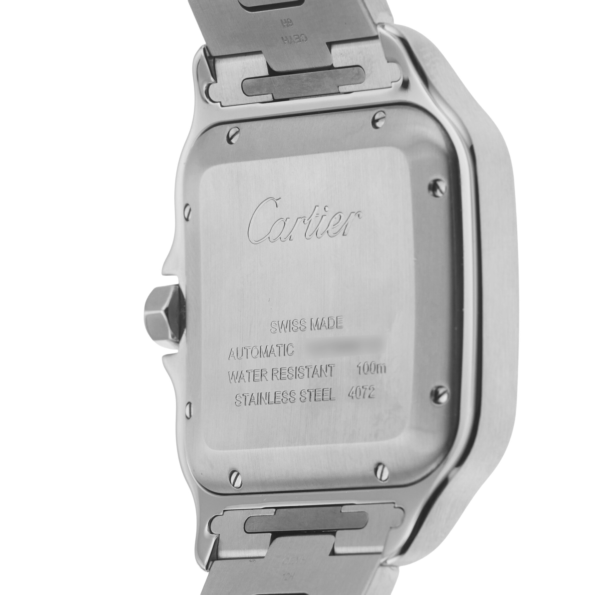 Pre-Owned Cartier Santos De 39.8mm Stainless Steel and Yellow Gold