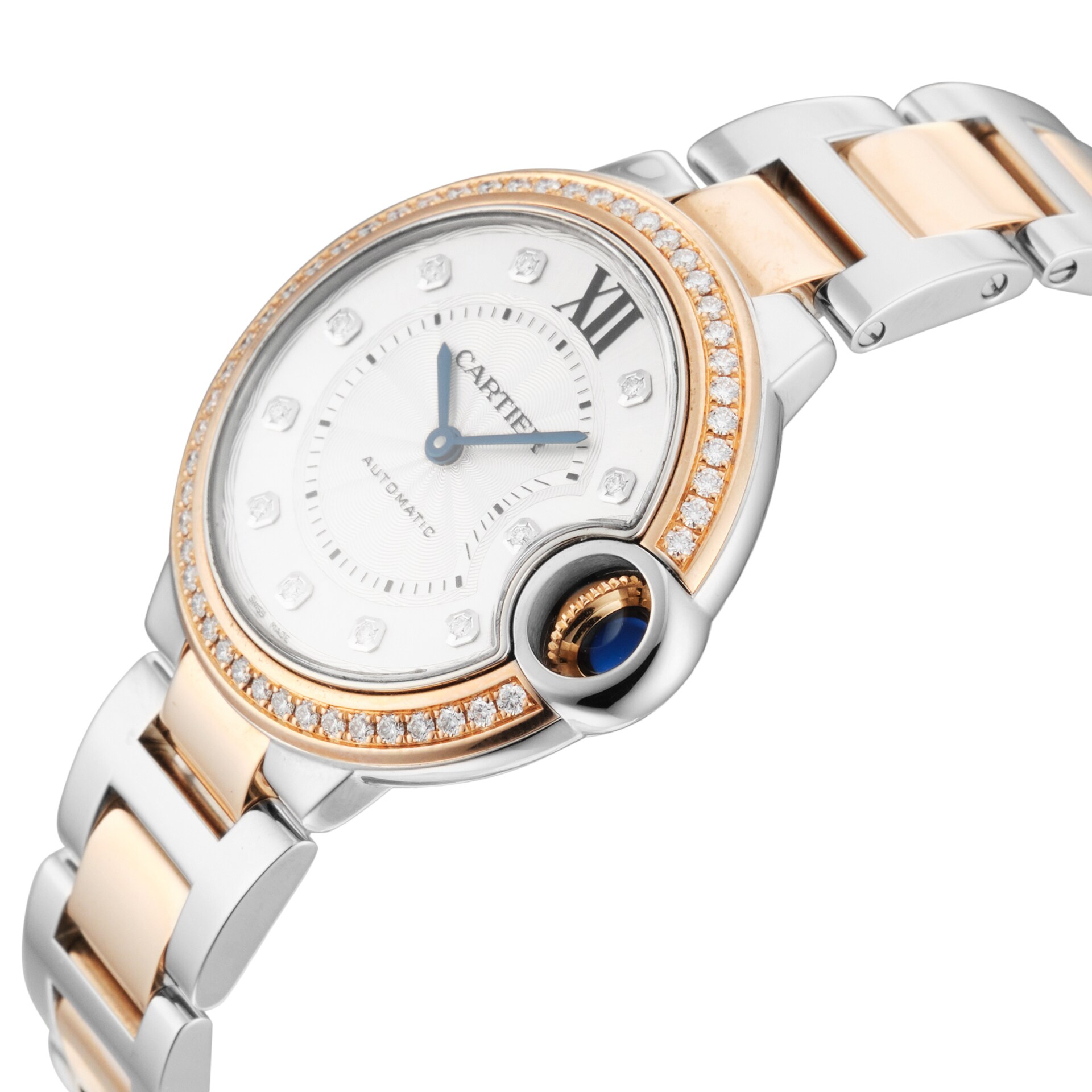 Pre-Owned Cartier Ballon Bleu 33mm Stainless Steel and Rose Gold