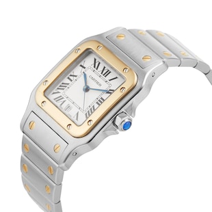 Pre-Owned Cartier Santos Galbee 28mm Stainless Steel and Yellow Gold