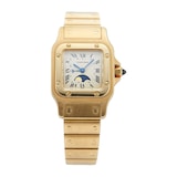 Pre-Owned Cartier Santos Moonphase 24mm Yellow Gold