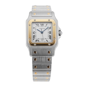 Pre-Owned Cartier Cartier Santos Galbee 28mm Stainless Steel and Yellow Gold