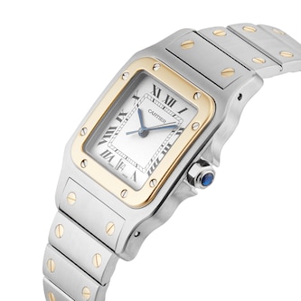 Pre-Owned Cartier Cartier Santos Galbee 28mm Stainless Steel and Yellow Gold