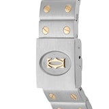 Pre-Owned Cartier Cartier Santos Galbee 28mm Stainless Steel and Yellow Gold