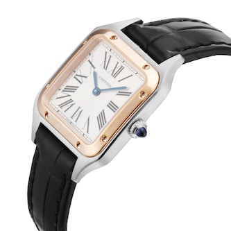 Pre-Owned Cartier Santos-Dumont Small Model 27.5MM Quartz Stainless Steel Pre-Owned Cartier Santos-Dumont Small Model 27.5MM Quartz Stainless Steel