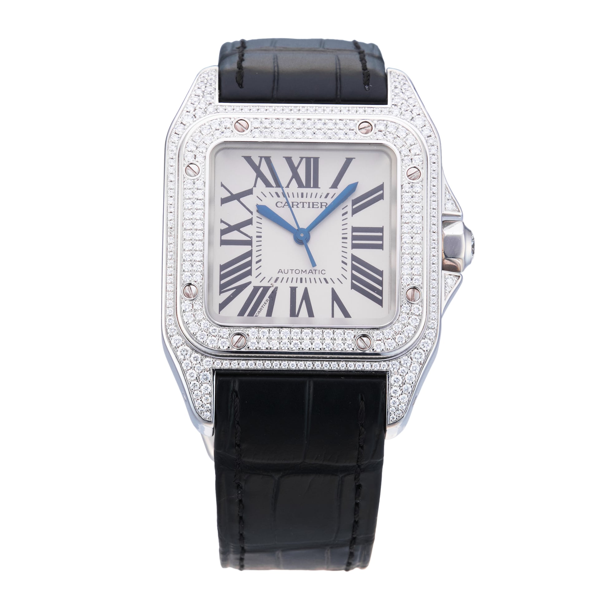Pre-Owned Cartier Santos 100 33mm White Gold Pre-Owned Cartier Santos 100 33mm White Gold