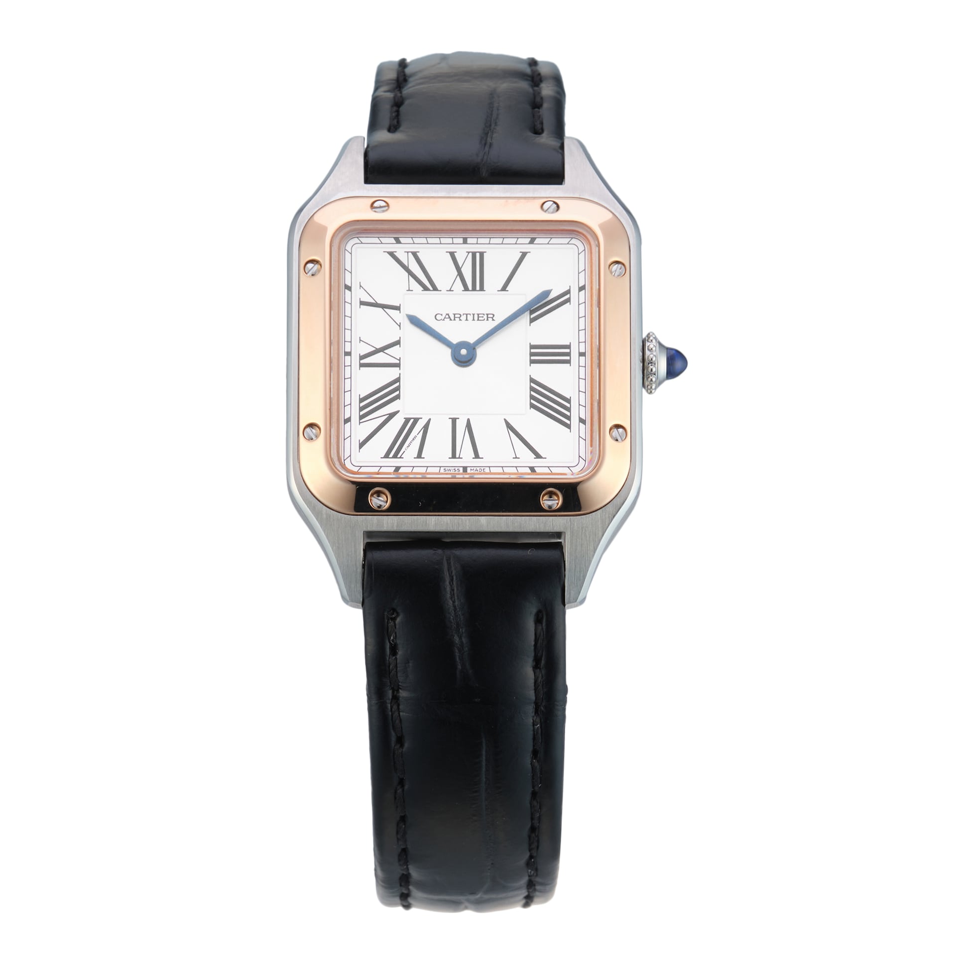 Pre-Owned Cartier Santos-Dumont Small Model 27.5mm Quartz Stainless Steel Pre-Owned Cartier Santos-Dumont Small Model 27.5mm Quartz Stainless Steel