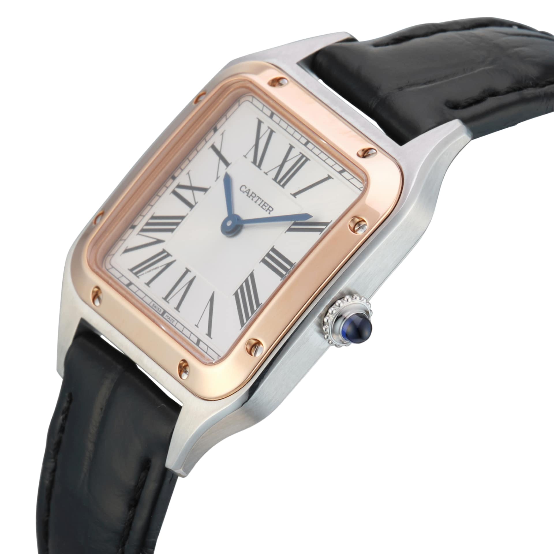 Pre-Owned Cartier Santos-Dumont Small Model 27.5mm Quartz Stainless Steel Pre-Owned Cartier Santos-Dumont Small Model 27.5mm Quartz Stainless Steel