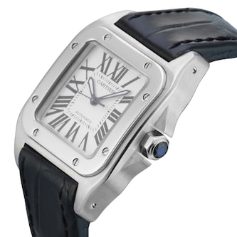 Pre-Owned Cartier Santos 35mm Stainless Steel Pre-Owned Cartier Santos 35mm Stainless Steel