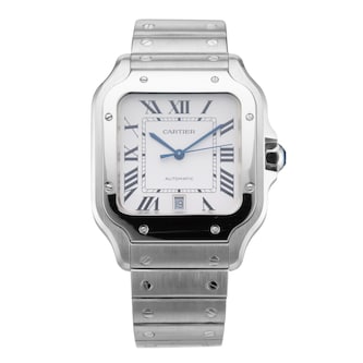 Pre-Owned Cartier Santos de 40mm Large Model Automatic Stainless Steel Pre-Owned Cartier Santos de 40mm Large Model Automatic Stainless Steel
