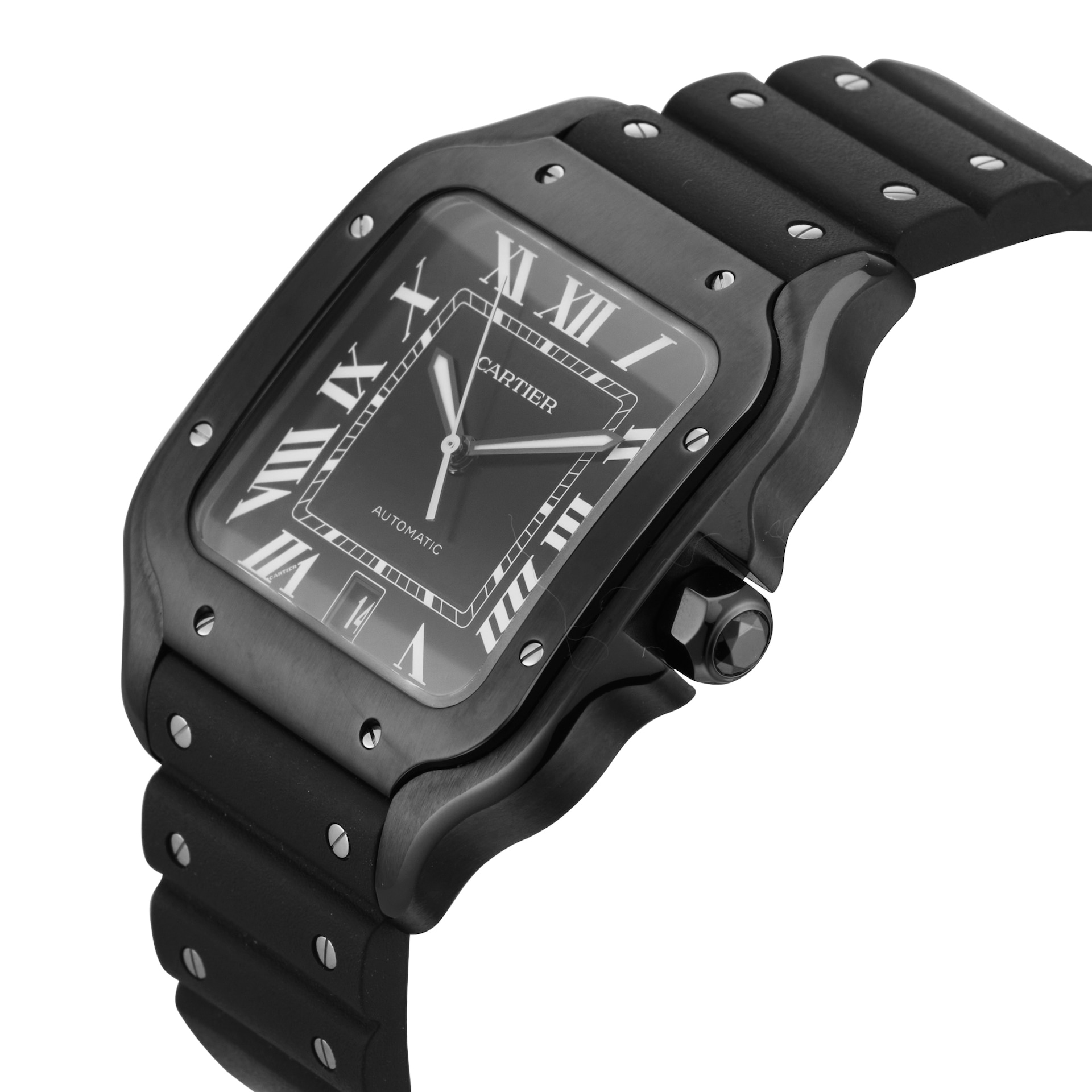 Pre-Owned Cartier Santos De 39.8mm Stainless Steel Pre-Owned Cartier Santos De 39.8mm Stainless Steel