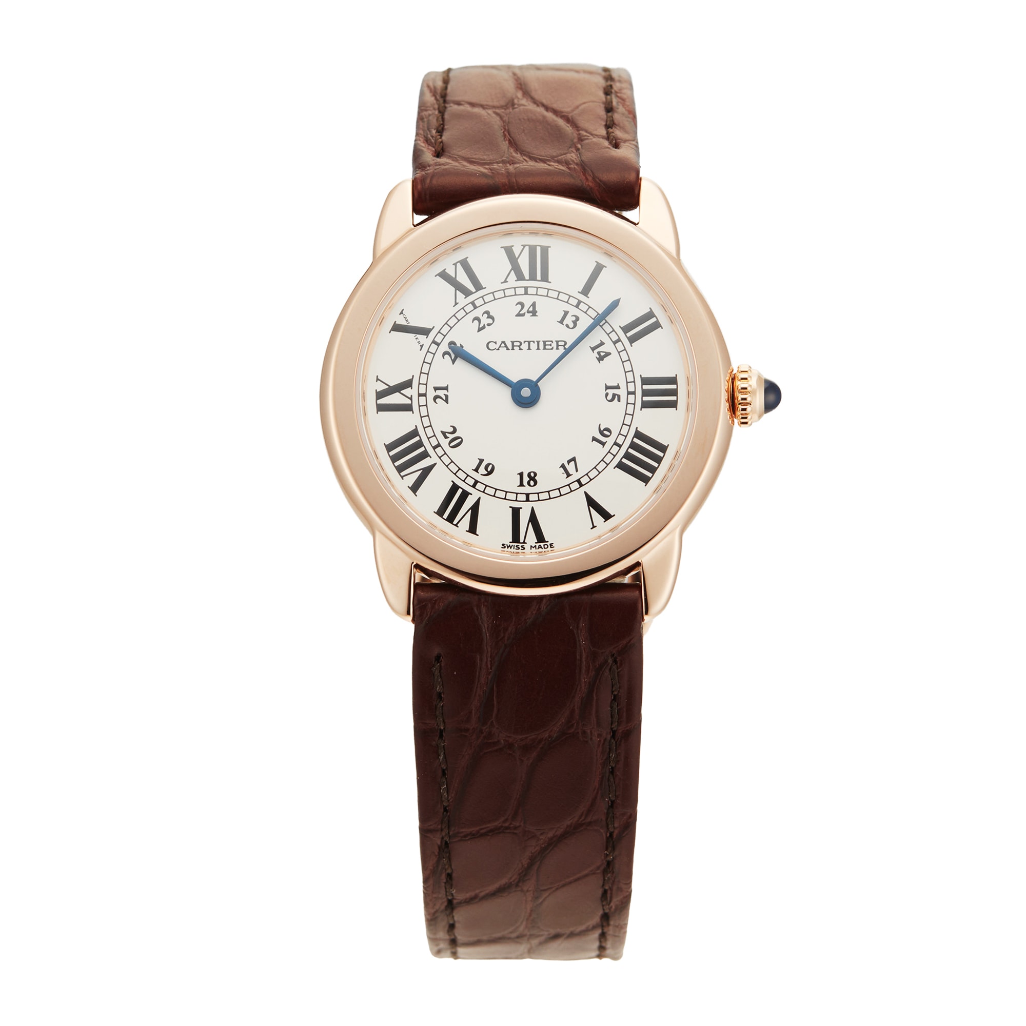 Pre-Owned Cartier Ronde Solo De Watch 29mm Rose Gold Pre-Owned Cartier Ronde Solo De Watch 29mm Rose Gold