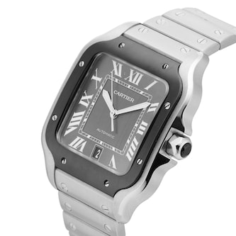 Pre-Owned Cartier Santos De 39.8mm Stainless Steel