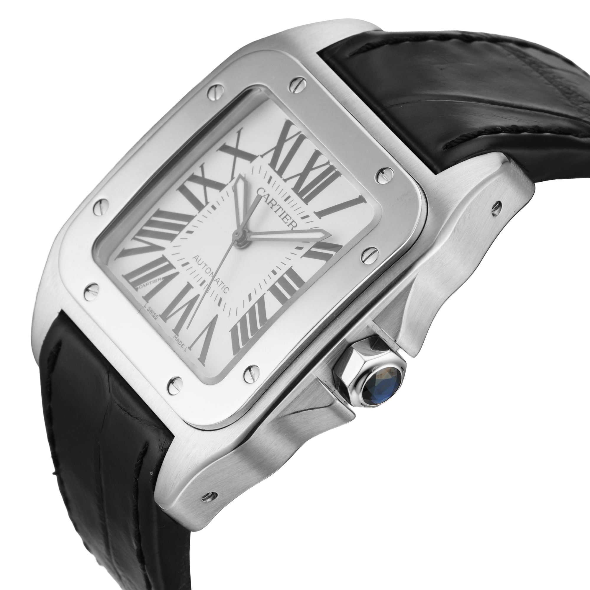 Pre-Owned Cartier Santos 100 41mm Stainless Steel Pre-Owned Cartier Santos 100 41mm Stainless Steel