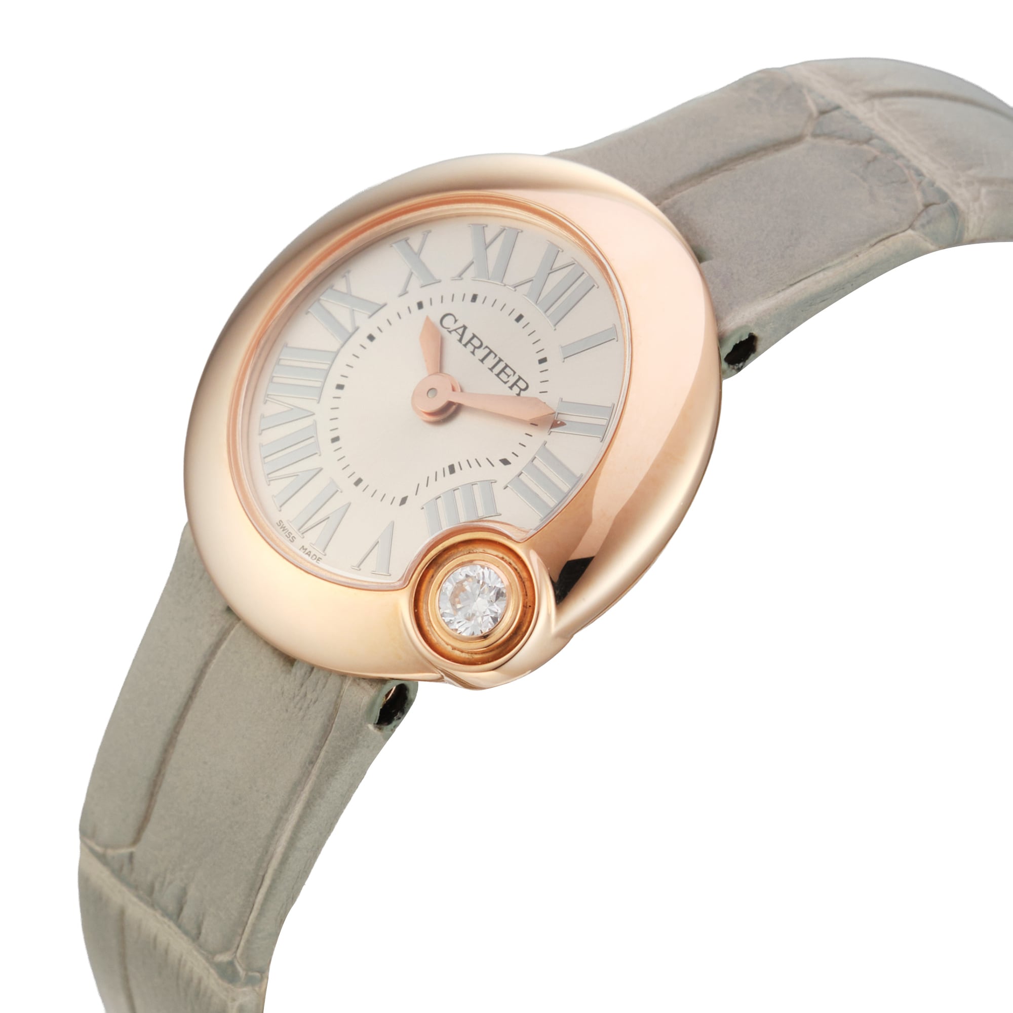 Pre-Owned Cartier Ballon Blanc De Watch 26mm Rose Gold