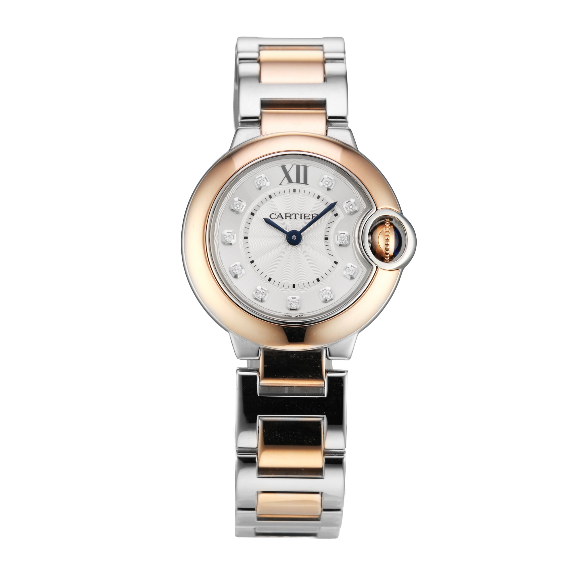 Pre-Owned Cartier Ballon Bleu 28mm Stainless Steel and Rose Gold Pre-Owned Cartier Ballon Bleu 28mm Stainless Steel and Rose Gold