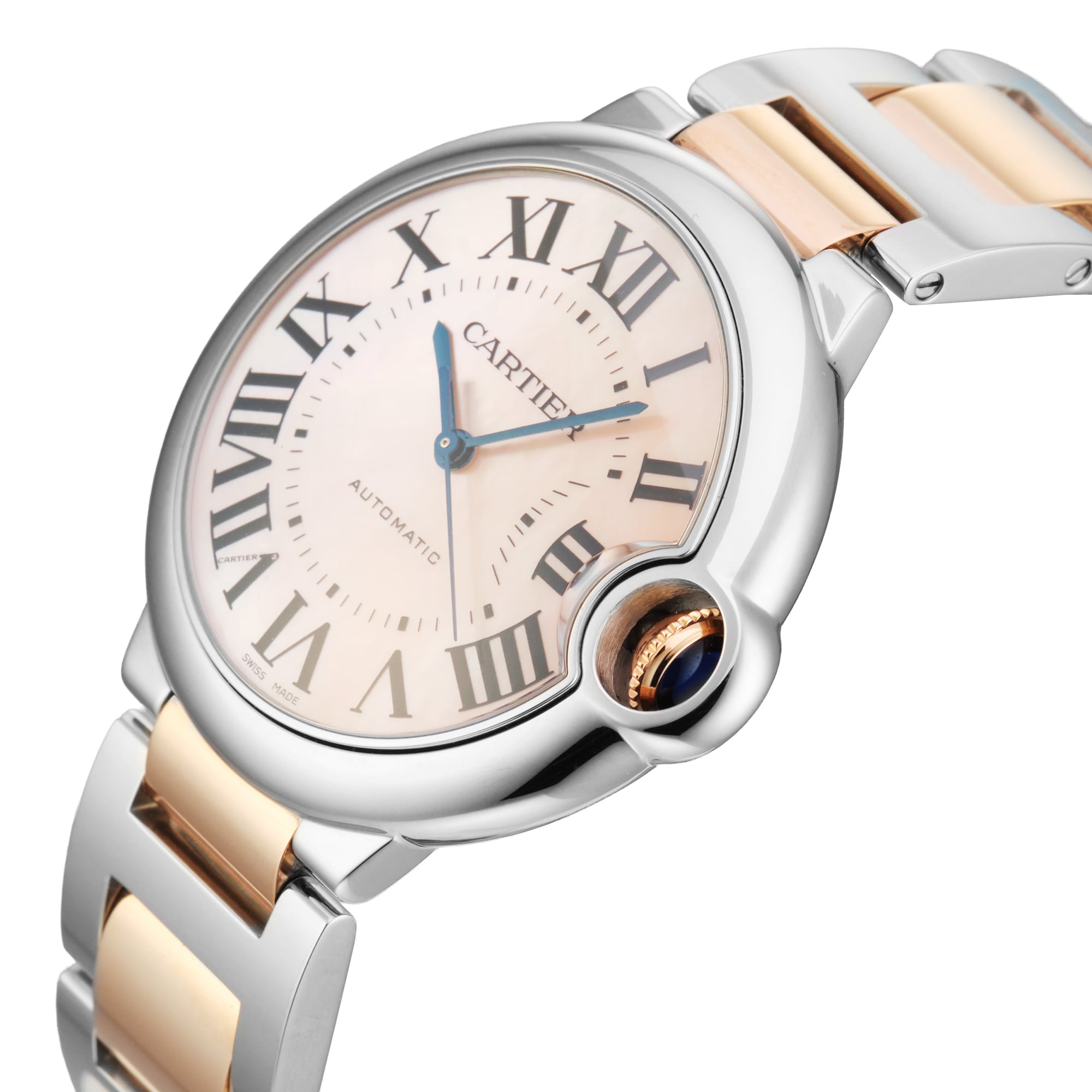 Pre-Owned Cartier Ballon Bleu De 36mm Stainless Steel and Rose Gold