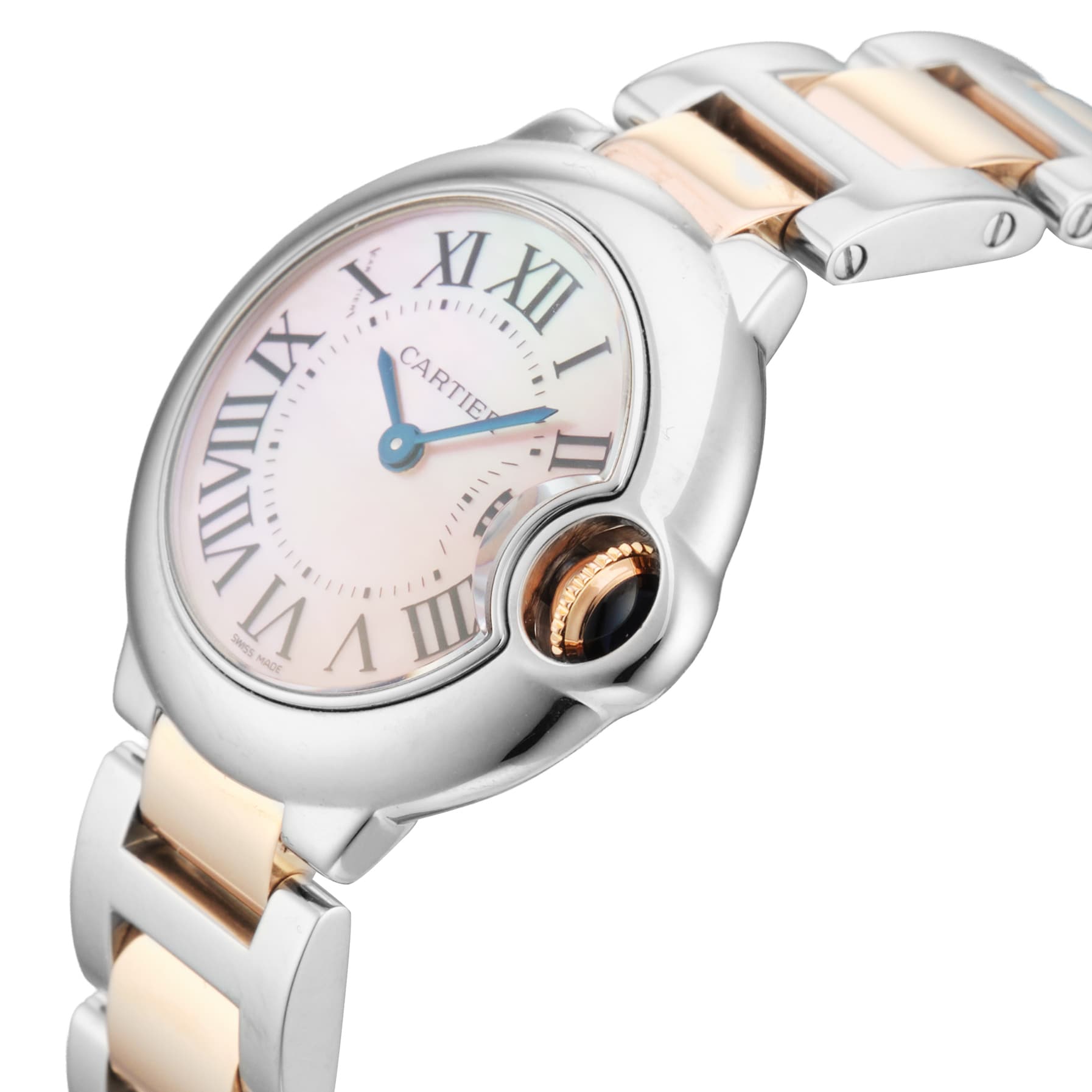 Pre-Owned Cartier Ballon Bleu 28mm Stainless Steel and Rose Gold