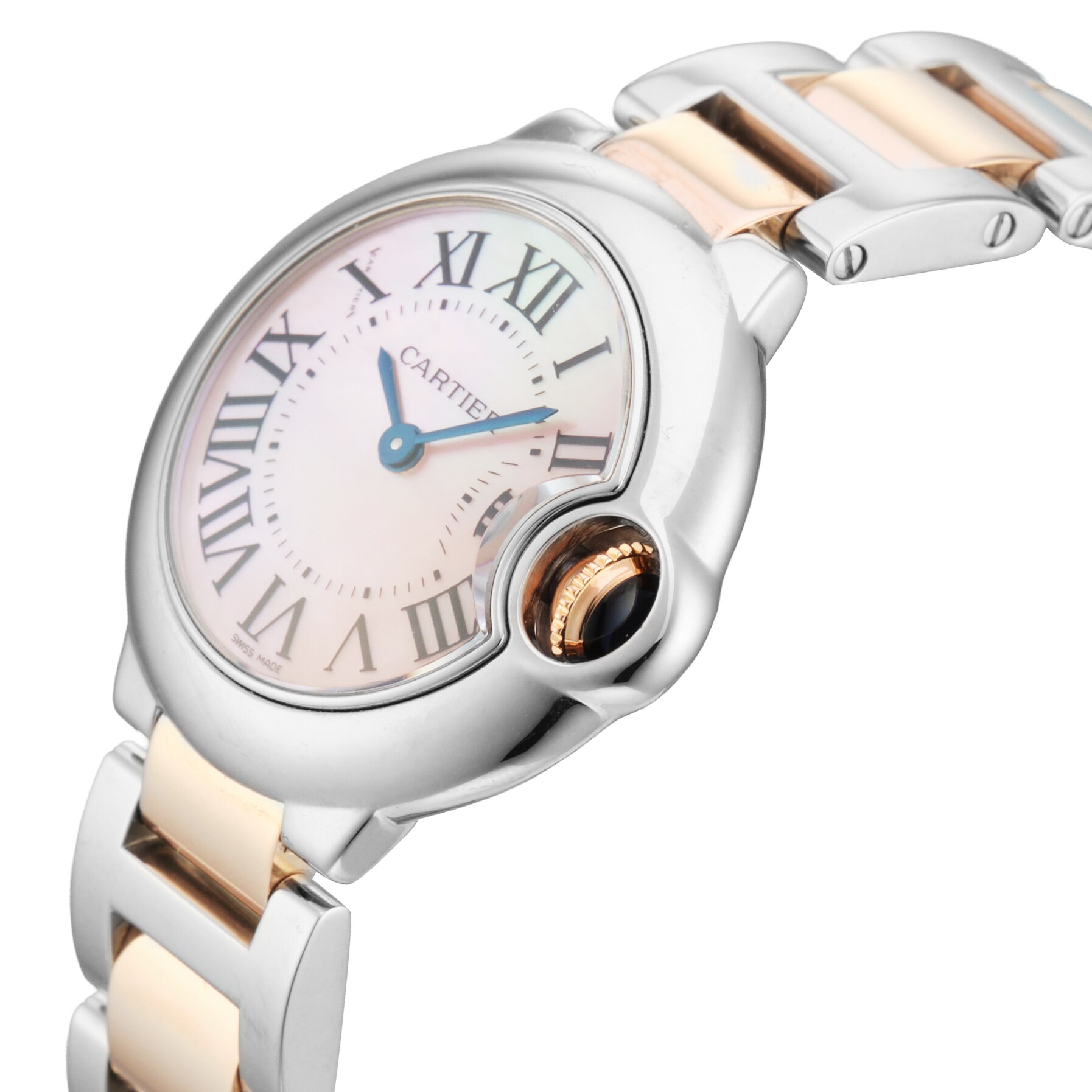 Pre-Owned Cartier Ballon Bleu 28mm Stainless Steel and Rose Gold