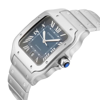 Pre-Owned Cartier Santos de 39.8mm Stainless Steel