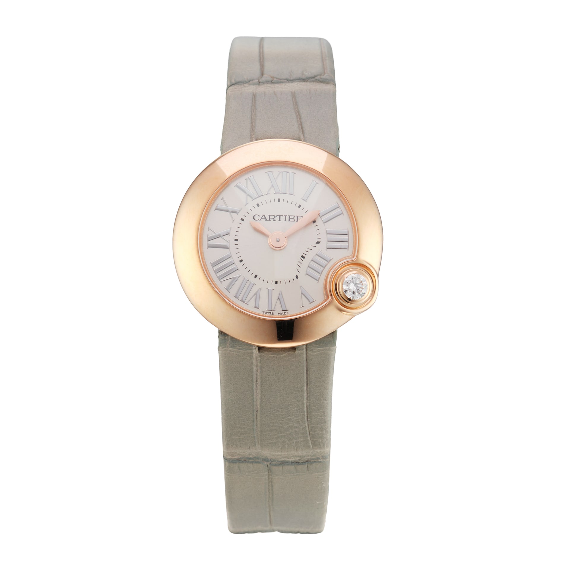Pre-Owned Cartier Ballon Blanc De Watch 26mm Rose Gold