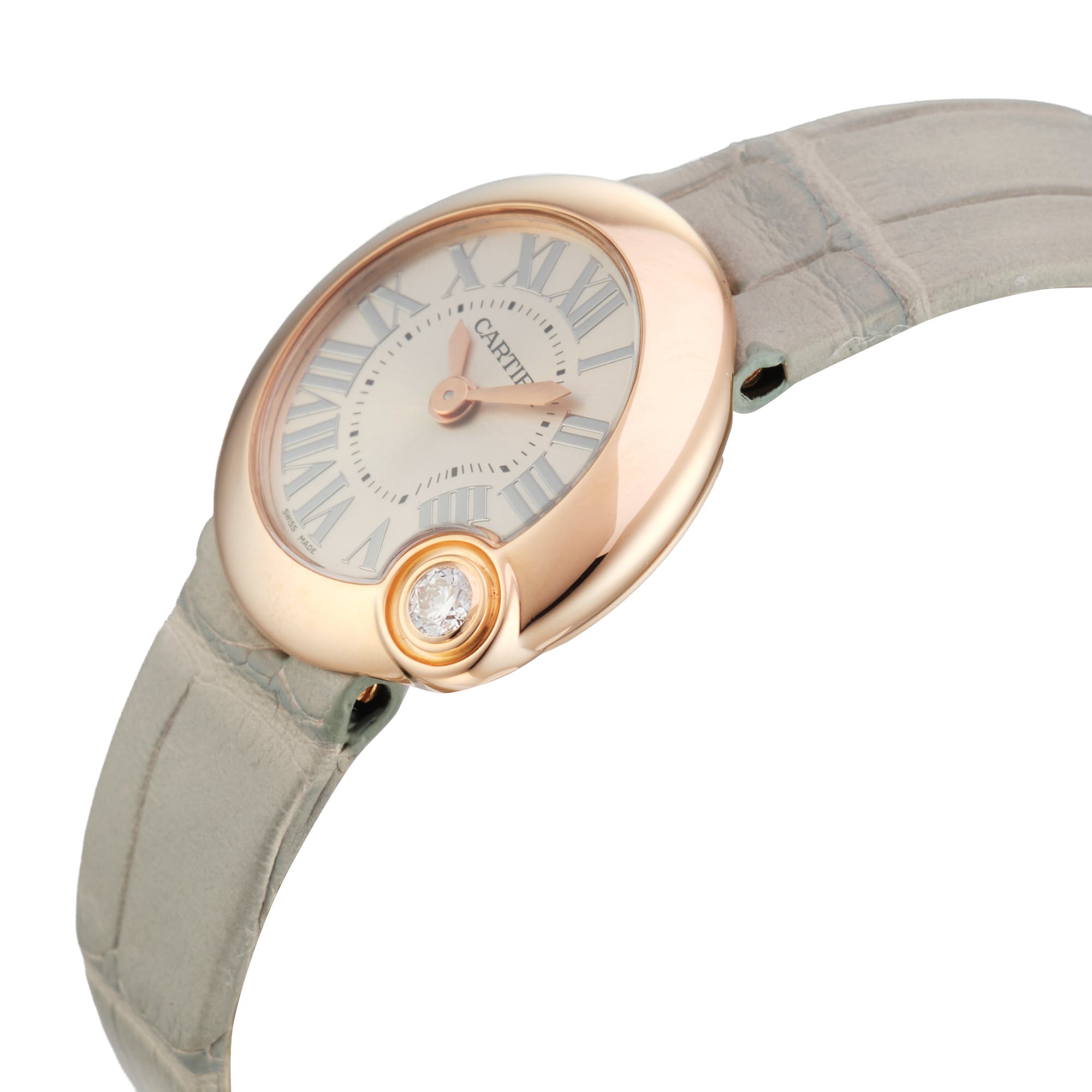 Pre-Owned Cartier Ballon Blanc De Watch 26mm Rose Gold
