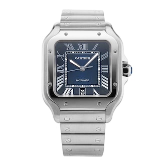 Pre-Owned Cartier Santos de 39.8mm Stainless Steel Pre-Owned Cartier Santos de 39.8mm Stainless Steel